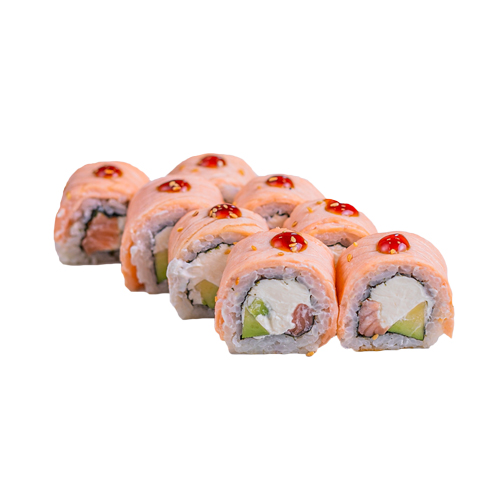 Delicious rolls in Baku, the most delicious sushi roll, sushi, sushi roll.